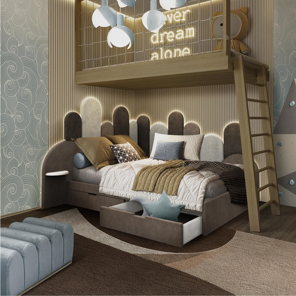 Circu Merida Single Corner Bed with Storage Drawer