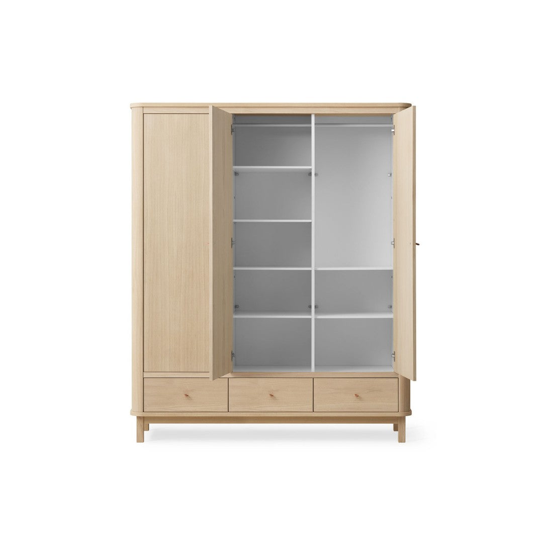 Oliver Furniture Wood Wardrobe With 3 Doors in Oak