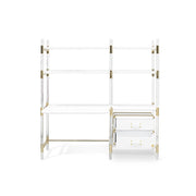 Circu Gold Plated Puzzled Bookcase and Desk