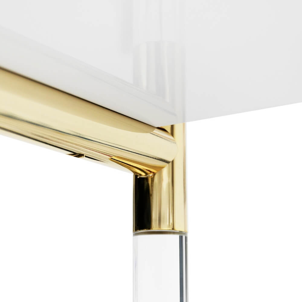 Circu Gold Plated Puzzled Bookcase and Desk