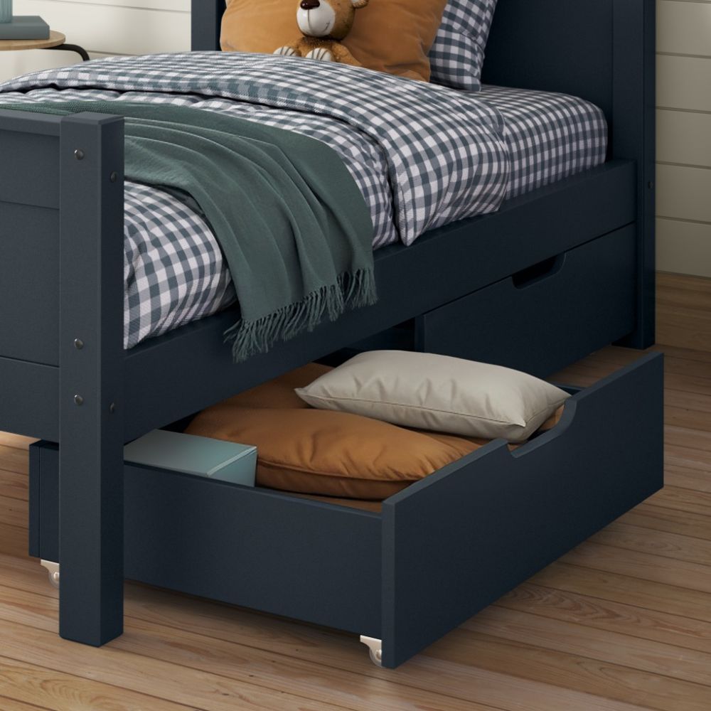 Arven Detachable Bunk Bed with Storage Drawers in Blue