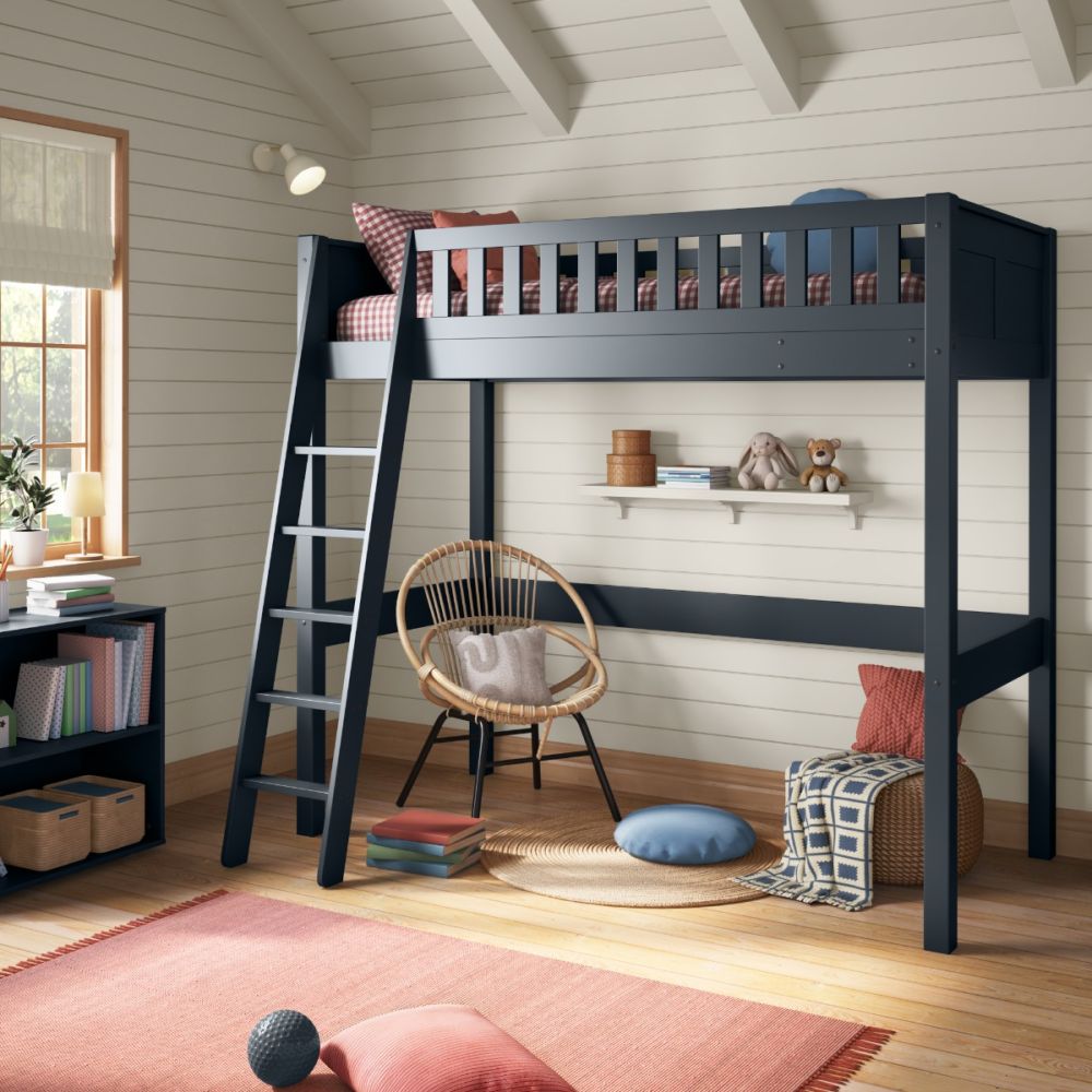 Arven High Sleeper Bed in Blue