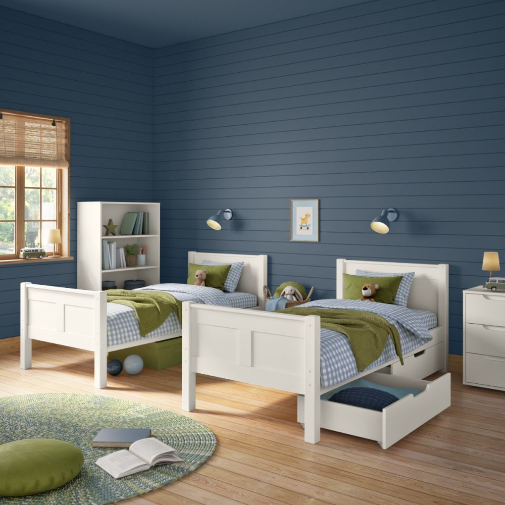 Arven Detachable Bunk Bed with Storage Drawers in White