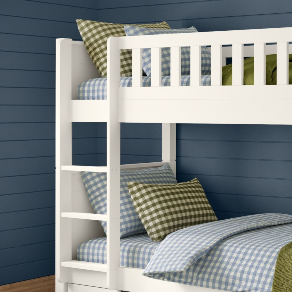 Arven Detachable Bunk Bed with Storage Drawers in White