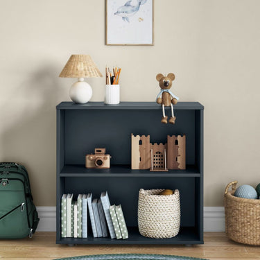 Children's Low Bookcase in Blue