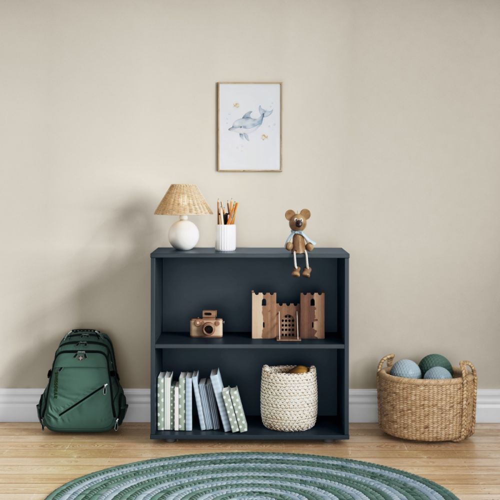 Children's Low Bookcase in Blue